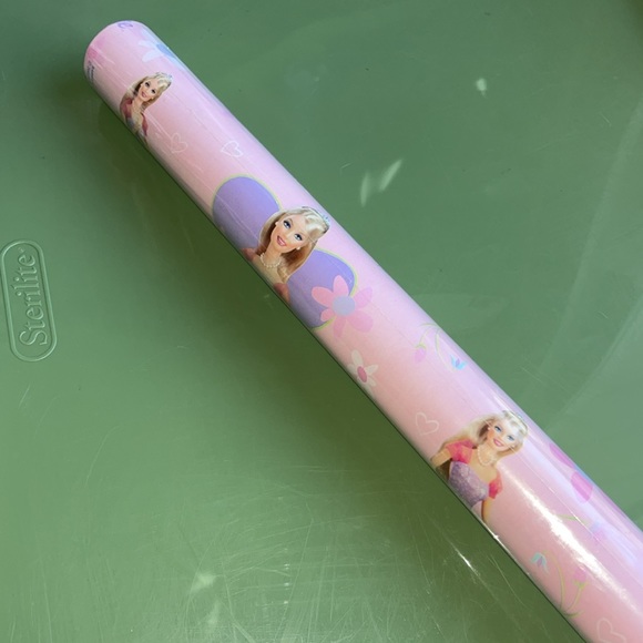 Vintage Barbie Doll Hallmark Wrapping Paper Gift Wrap Roll Birthday Girl 2 rolls - Picture 2 of 2